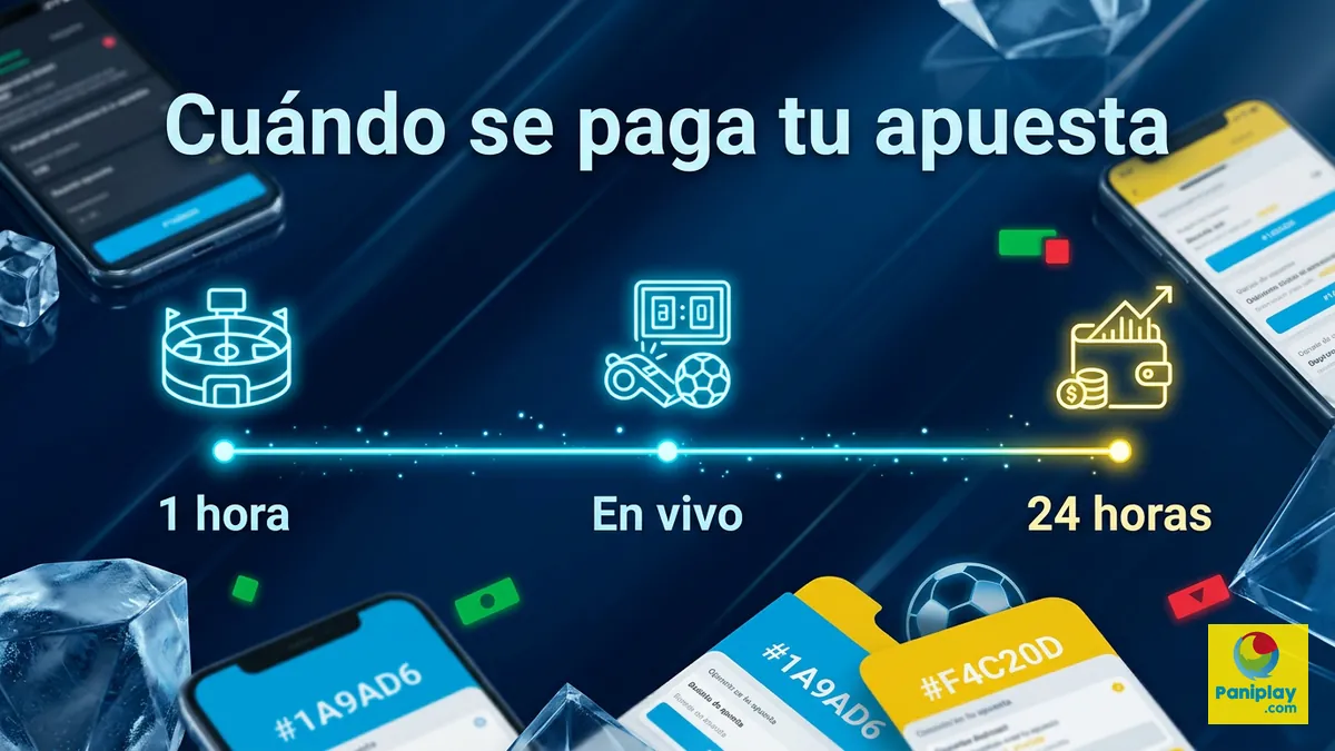 Línea de tiempo con los plazos de pago de una apuesta ganada en Paniplay Honduras