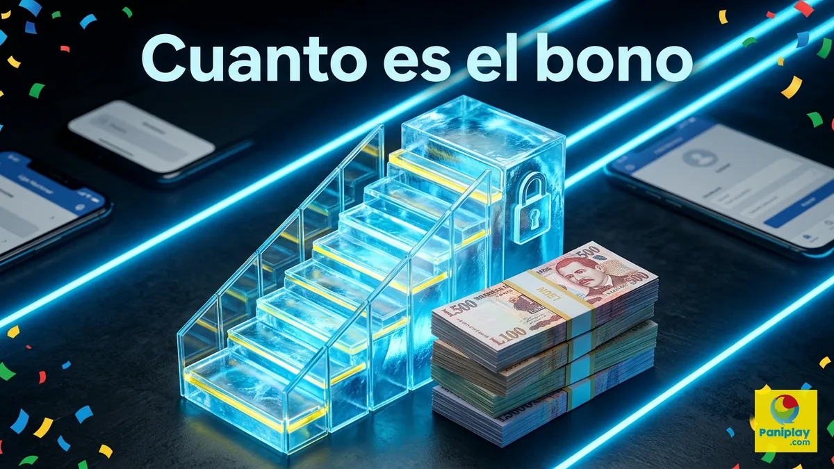 Cuanto es realmente el bono de bienvenida de Paniplay Honduras: escalera de bono con billetes en lempiras