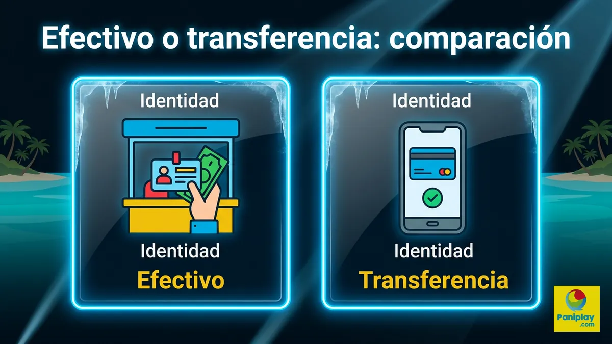 Comparación entre retirar en punto de venta en efectivo o por transferencia bancaria en Paniplay Honduras