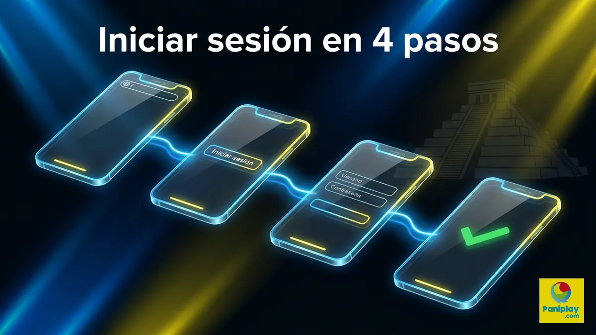 Pasos para iniciar sesión en Paniplay Honduras: usuario, contraseña y confirmación de acceso